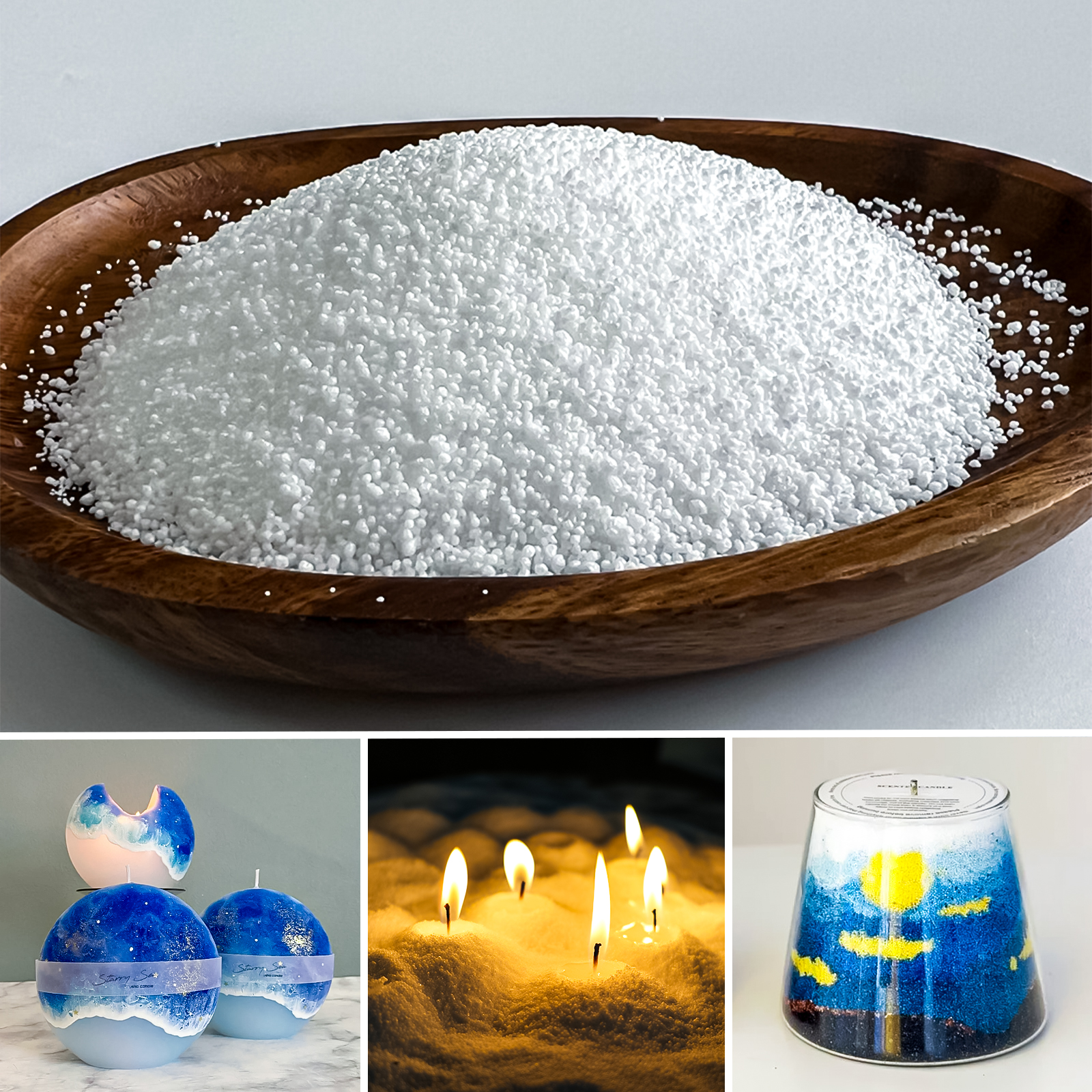 Candle Making At Home - 500g-1kg Sand Wax Ice Flower Wax