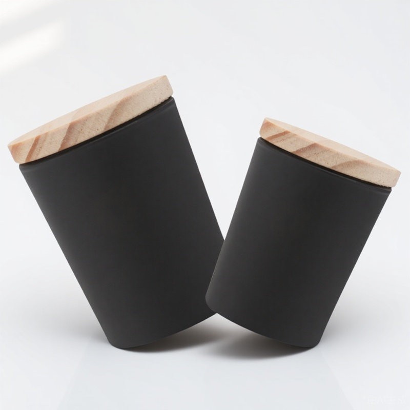 Candle Making Homewood - 2Sets Glass Jars with Wooden Lids