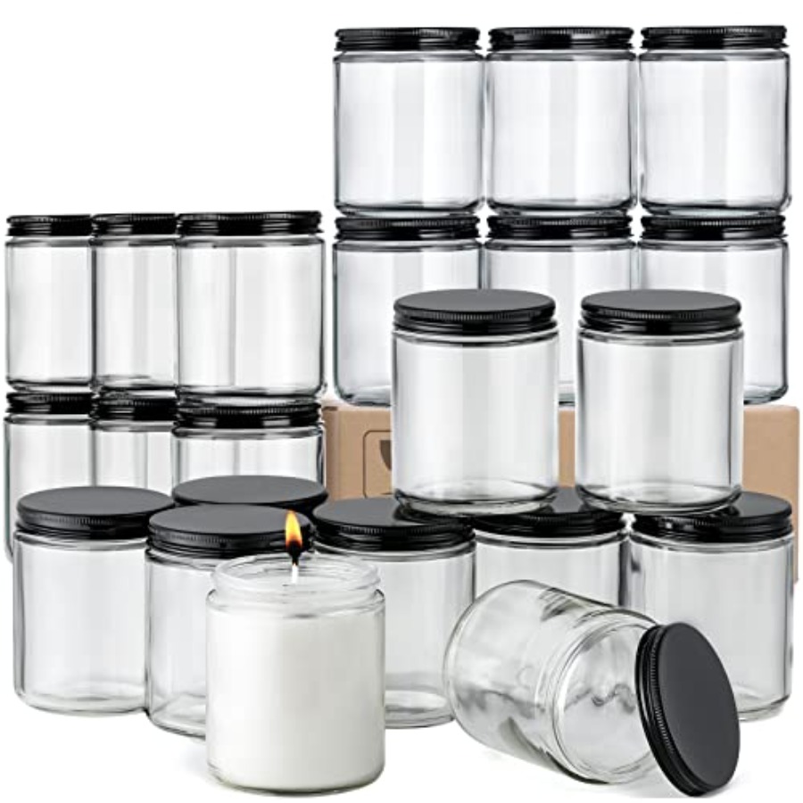 Candle Making Glass Jars - Pack, 8 OZ Thick Glass Jars