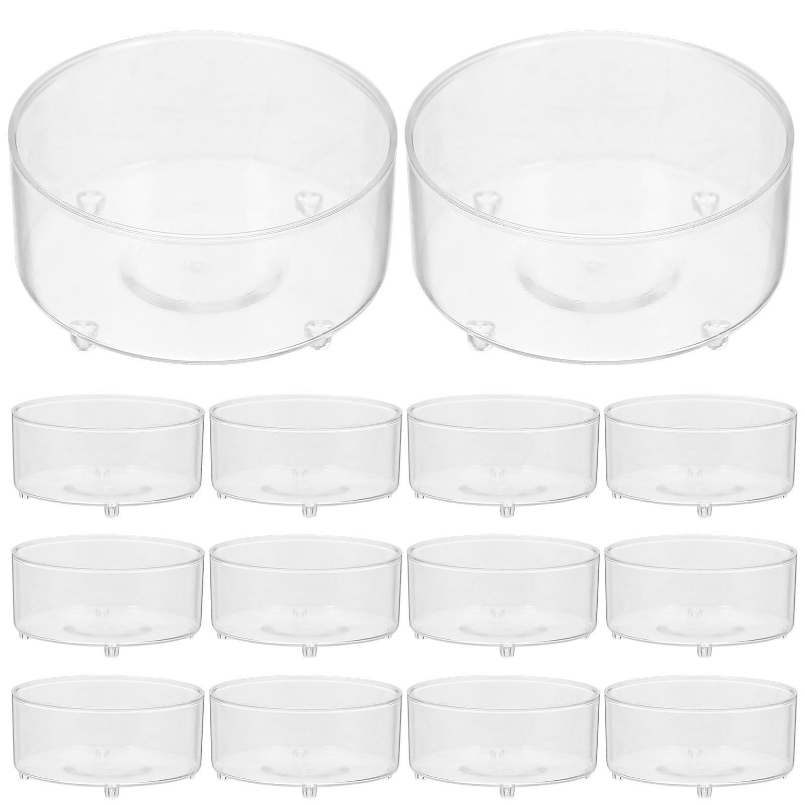Candle Making Glass Jars - 100pcs Plastic Holder Clear Cup Candlestick