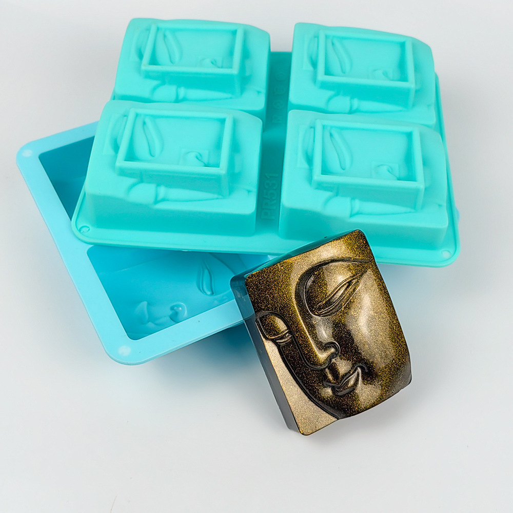 Candle Making Video - 4 Holes Buddha Portrait Soap Mold