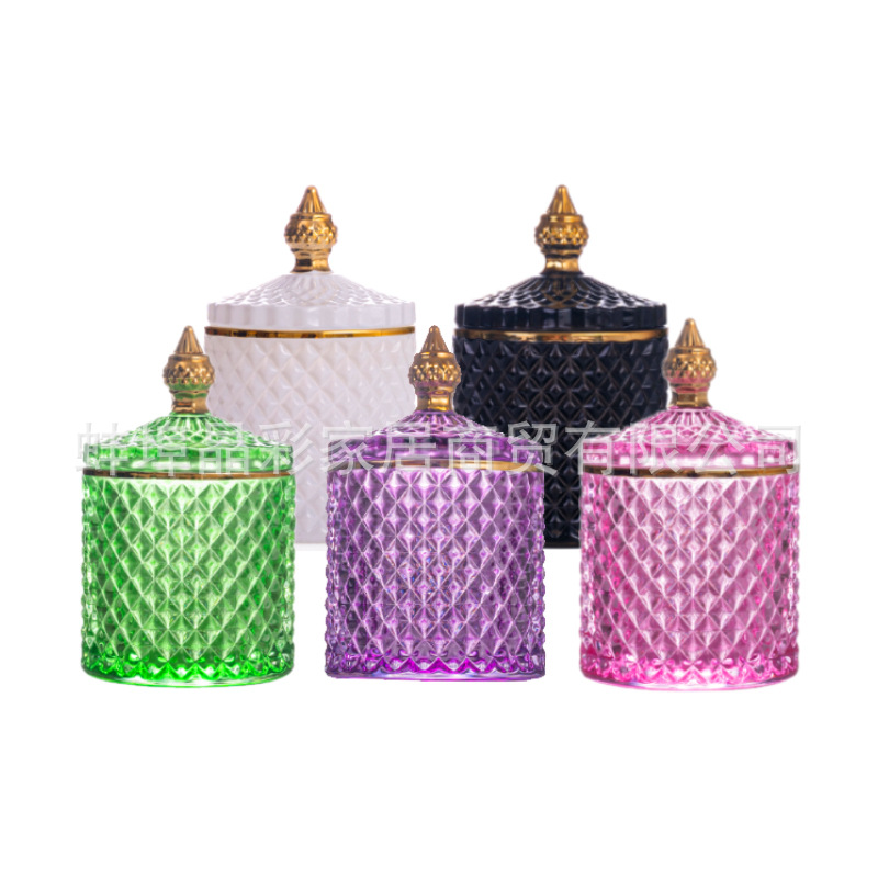 Stained Glass Storage Jar with - Candle Making Glass Jars recensie en prijs