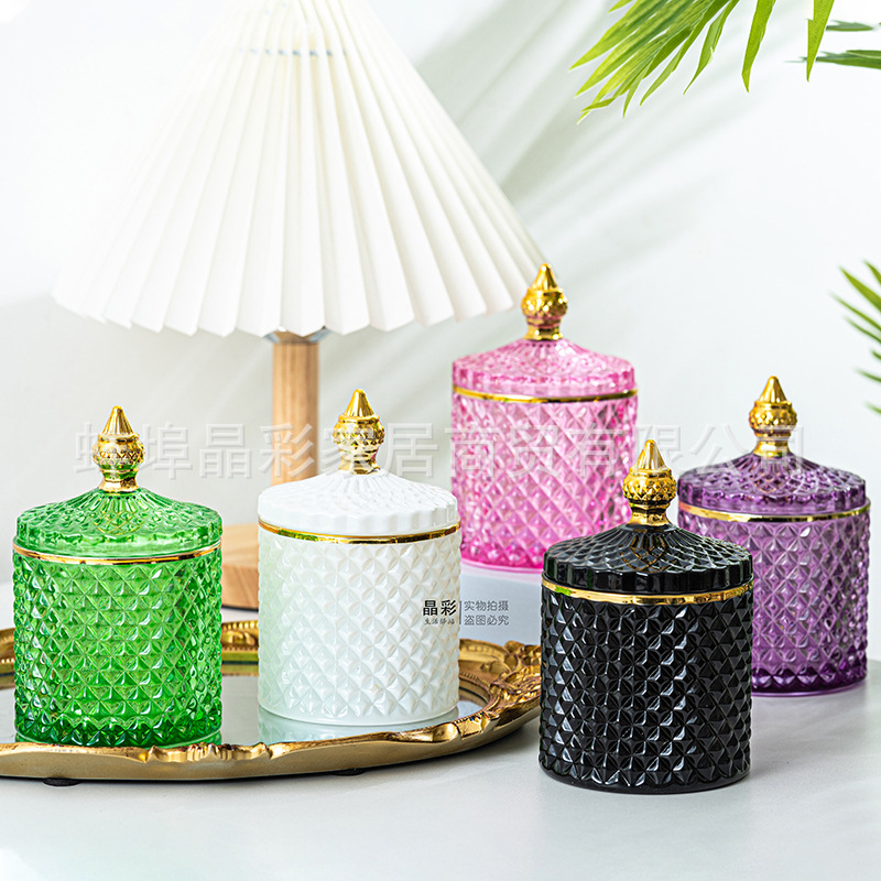 Stained Glass Storage Jar with - Candle Making Glass Jars recensie en prijs