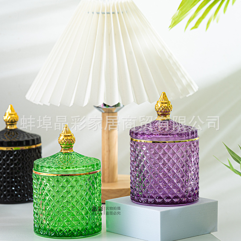 Stained Glass Storage Jar with - Candle Making Glass Jars recensie en prijs