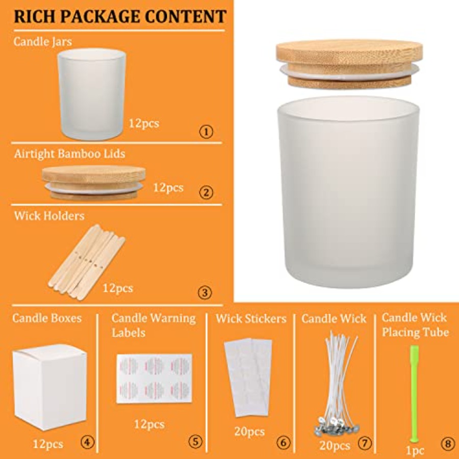 12 Pack 12 OZ Glass Candle Jar - Candle Making Glass Jars recensie en prijs