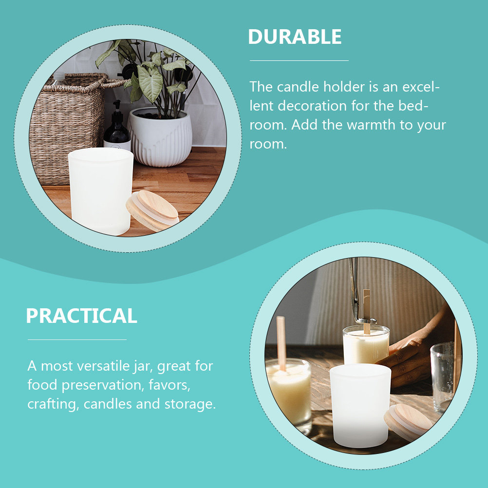 Empty Glass Jar with Wooden Li - Candle Making Homewood recensie en prijs