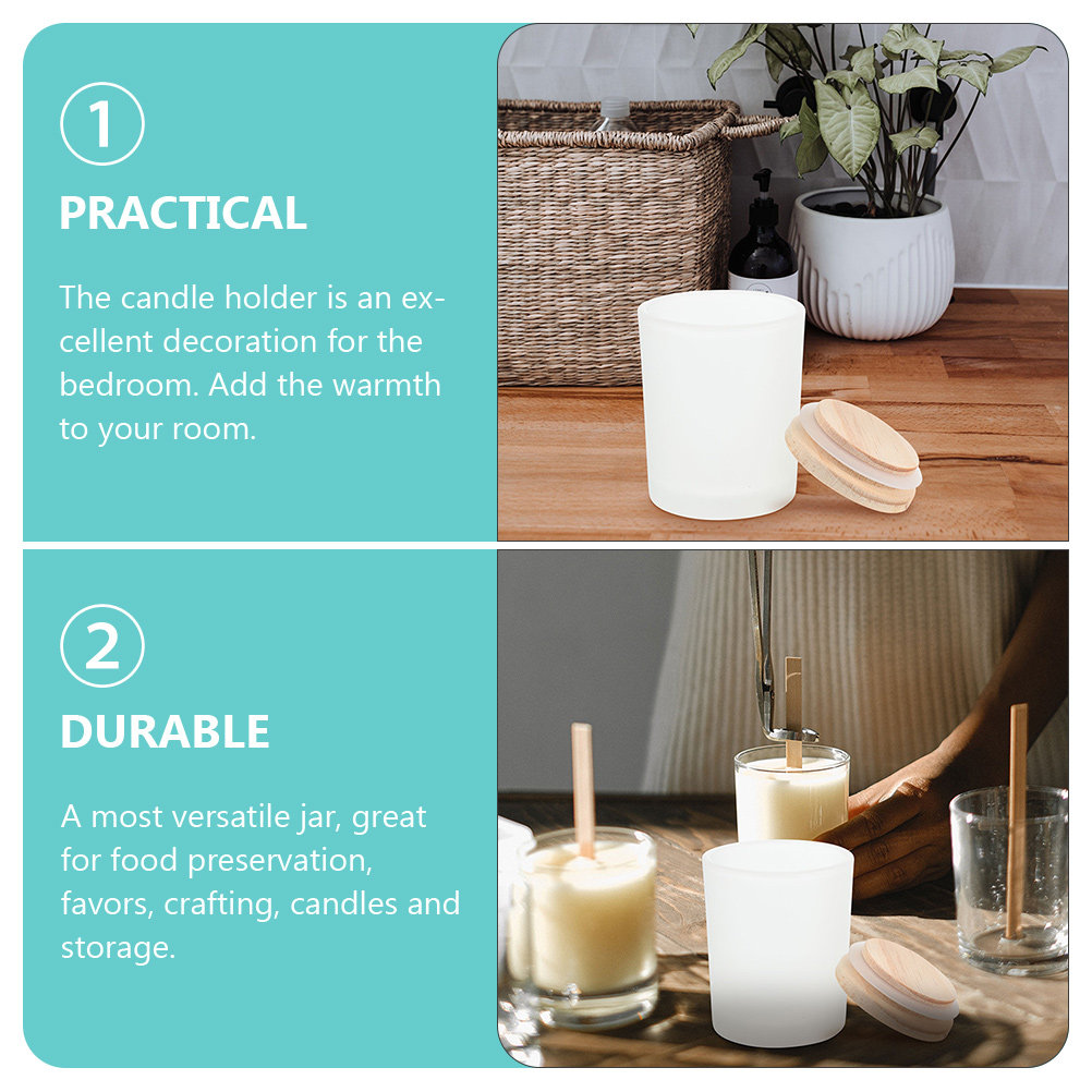 Empty Glass Jar with Wooden Li - Candle Making Homewood recensie en prijs