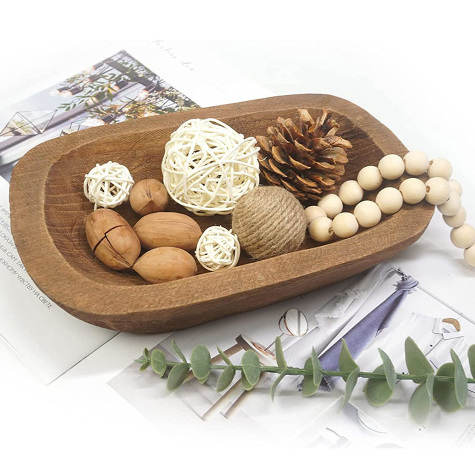 1Pc Solid Wooden Dough Bowl Ca - Candle Making Homewood recensie en prijs