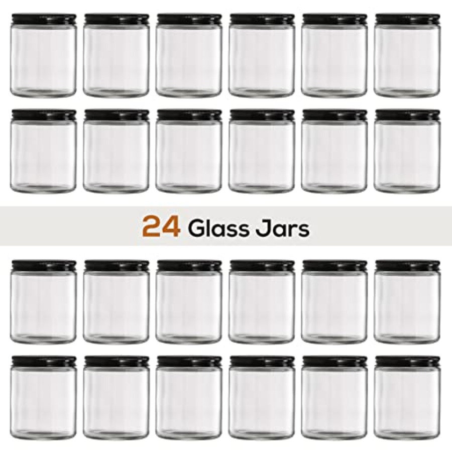 Pack, 8 OZ Thick Glass Jars wi - Candle Making Glass Jars recensie en prijs