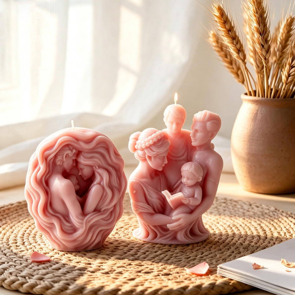 3D family hug silicone candle  - Candle Making Video recensie en prijs