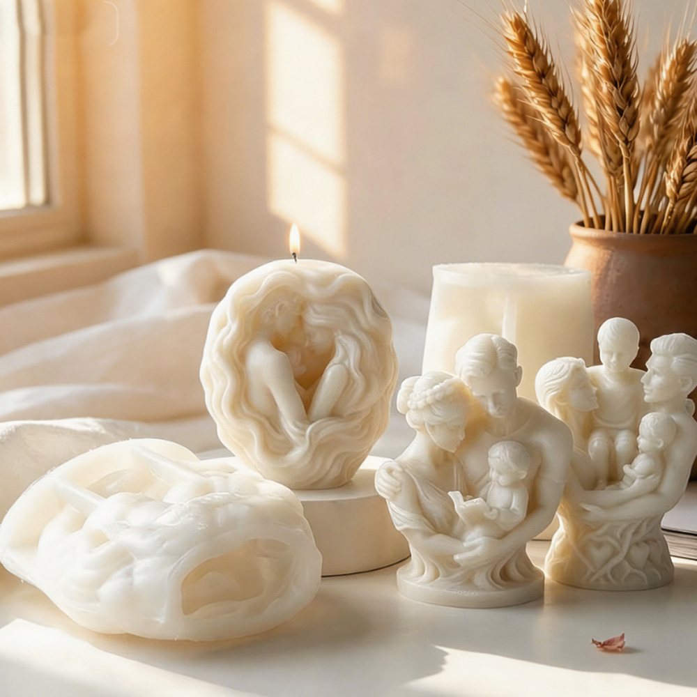 3D family hug silicone candle  - Candle Making Video recensie en prijs