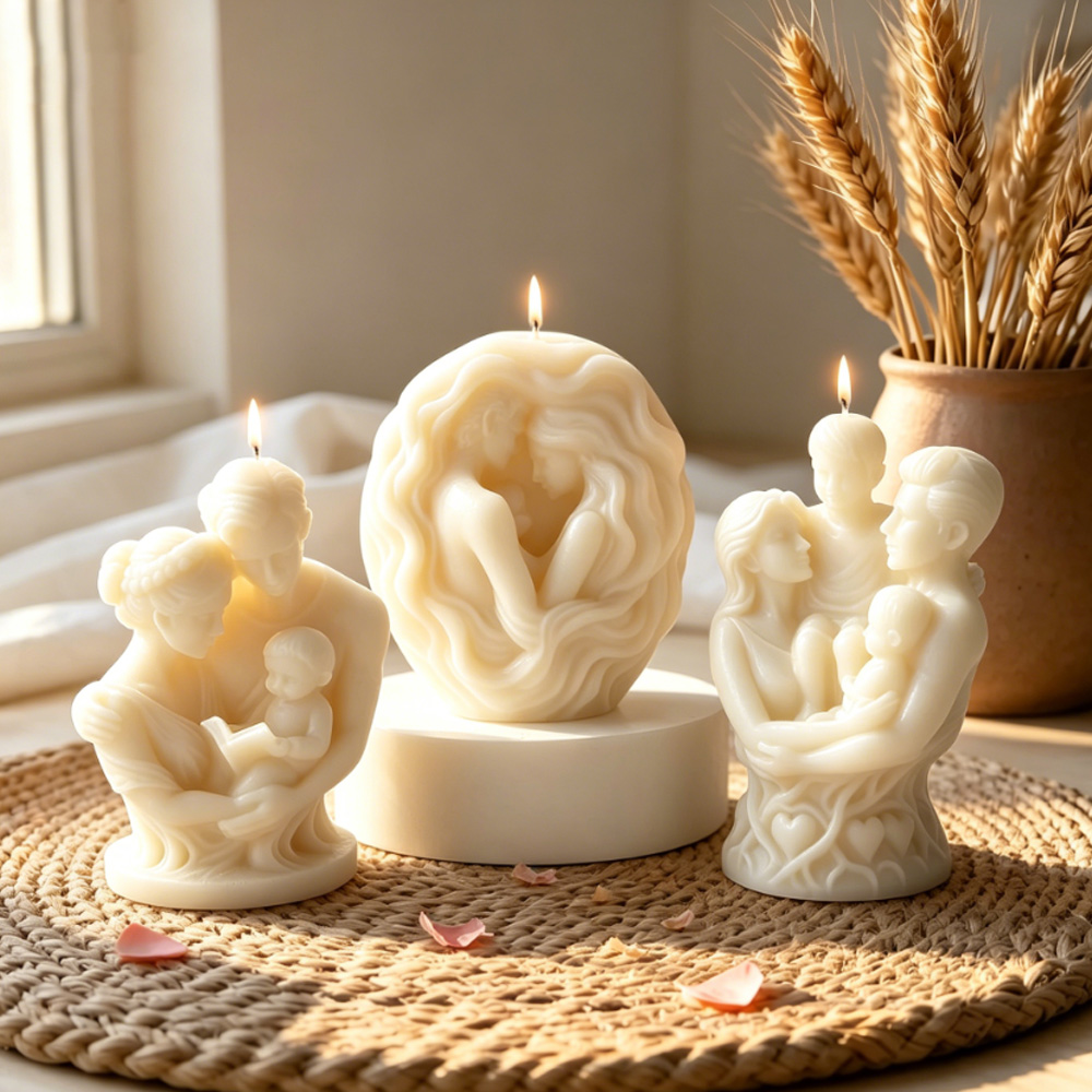 3D family hug silicone candle  - Candle Making Video recensie en prijs