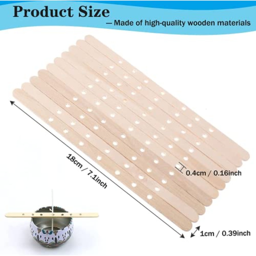 100pcs Wooden Candle Wick Hold - Candle Making Homewood recensie en prijs