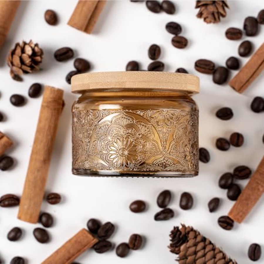 18-Pack 4oz Embossed Glass Can - Candle Making Glass Jars recensie en prijs