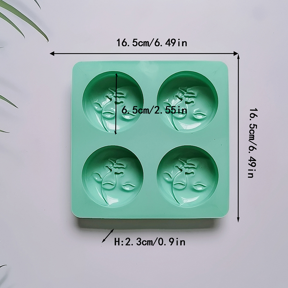 4 Cavity Silicone Soap Mold Mo - Candle Making Bath recensie en prijs