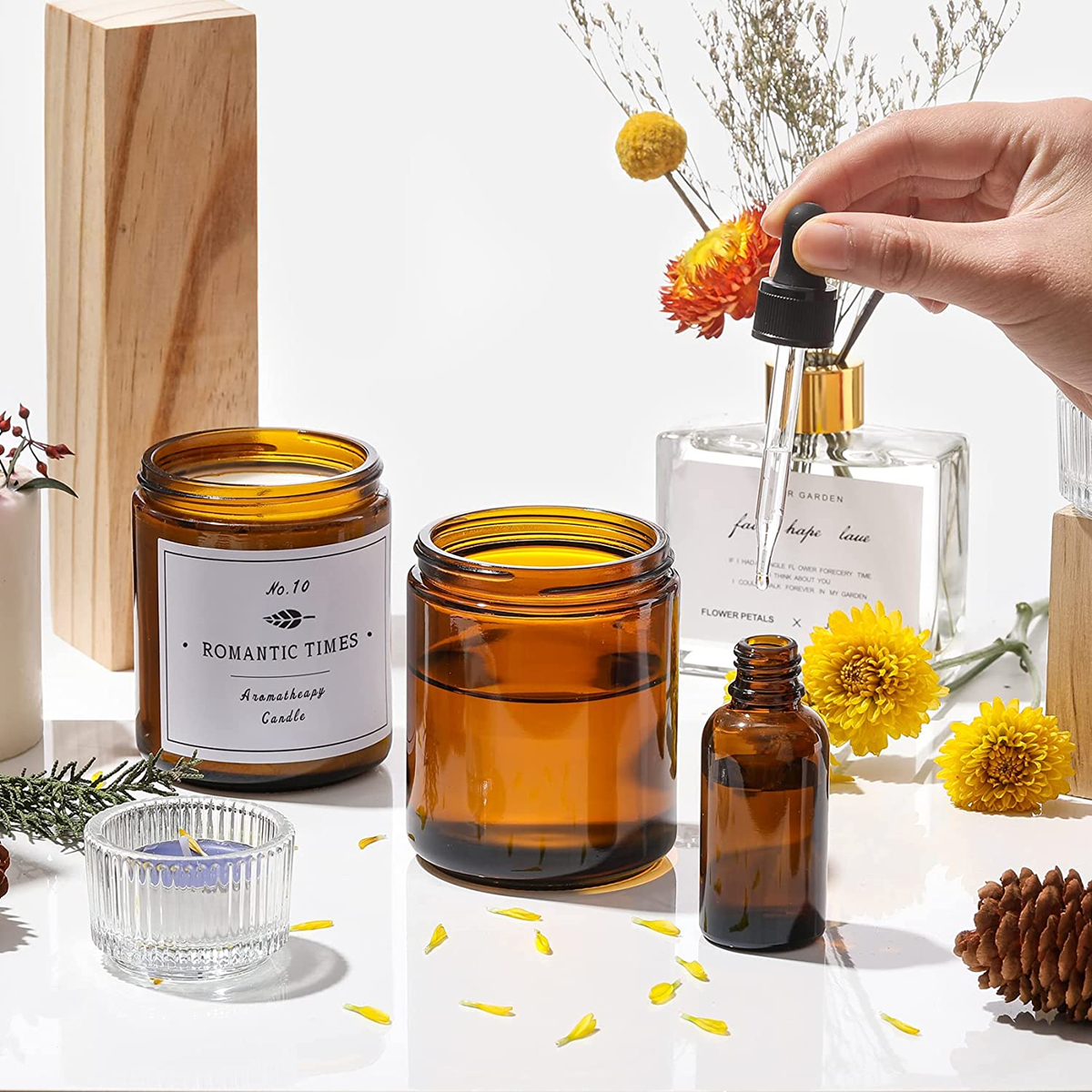 Empty Candle Jars, 8oz Amber G - Candle Making Glass Jars recensie en prijs