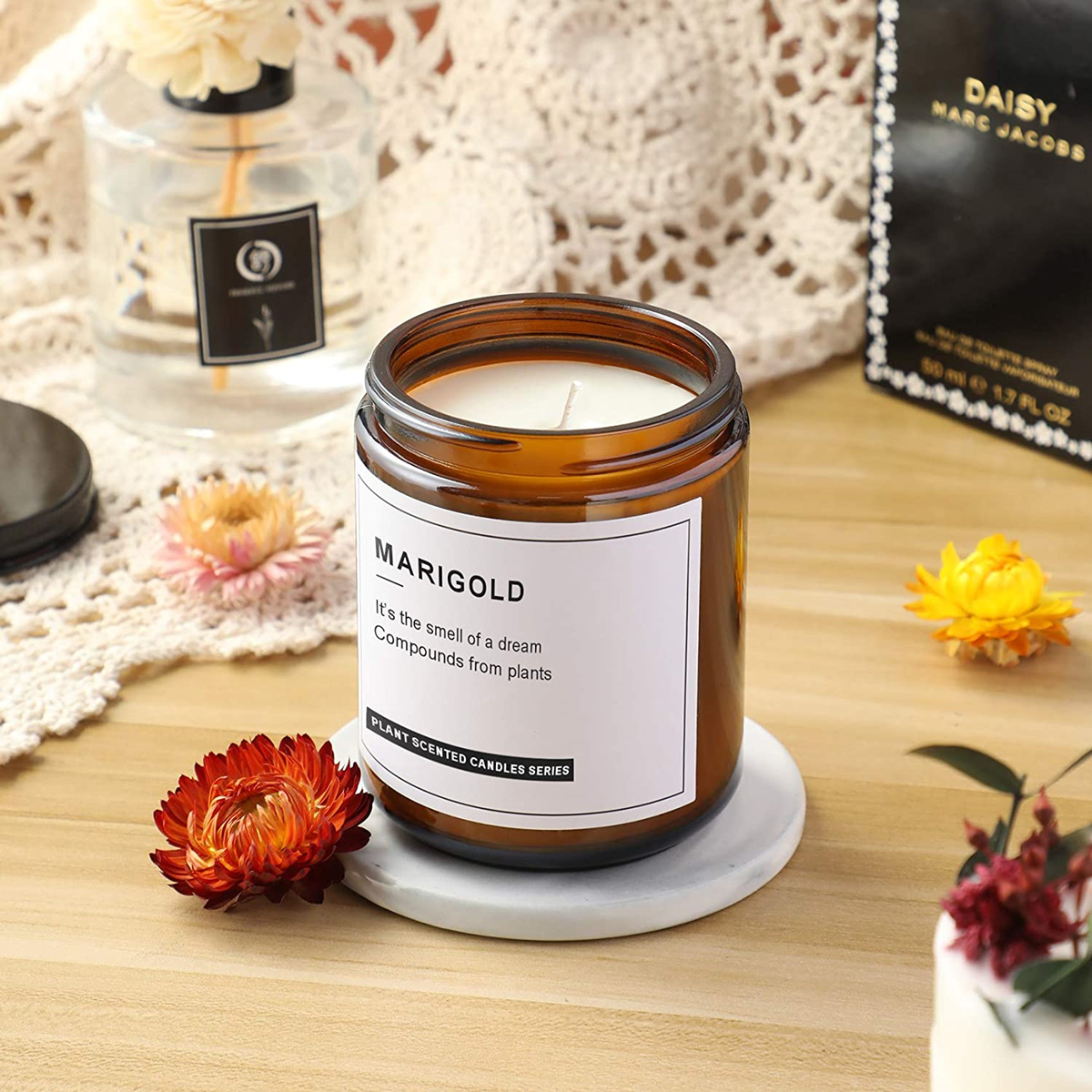 Empty Candle Jars, 8oz Amber G - Candle Making Glass Jars recensie en prijs