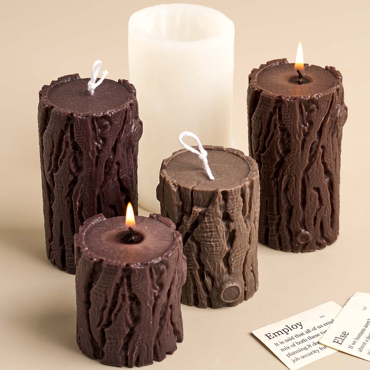 Wood Grain Cylindrical Silicon - Candle Making Homewood recensie en prijs