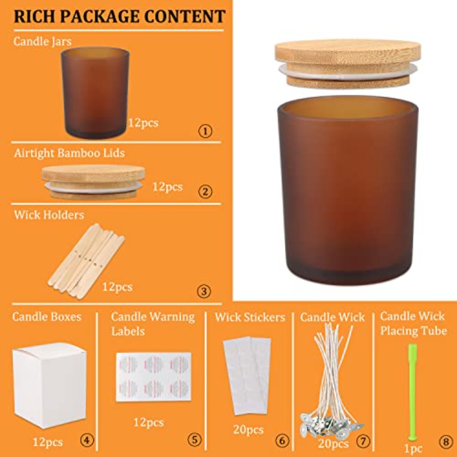 12 Pack 12 OZ Glass Candle Jar - Candle Making Glass Jars recensie en prijs