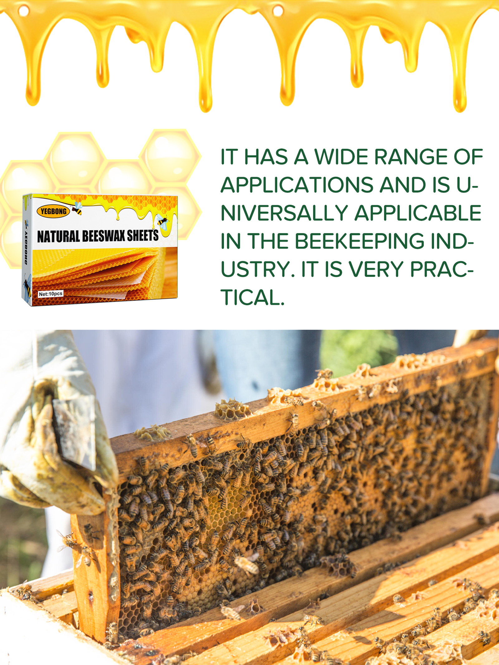 10Pcs Natural Honeycomb Bee Wa - Candle Making Video recensie en prijs