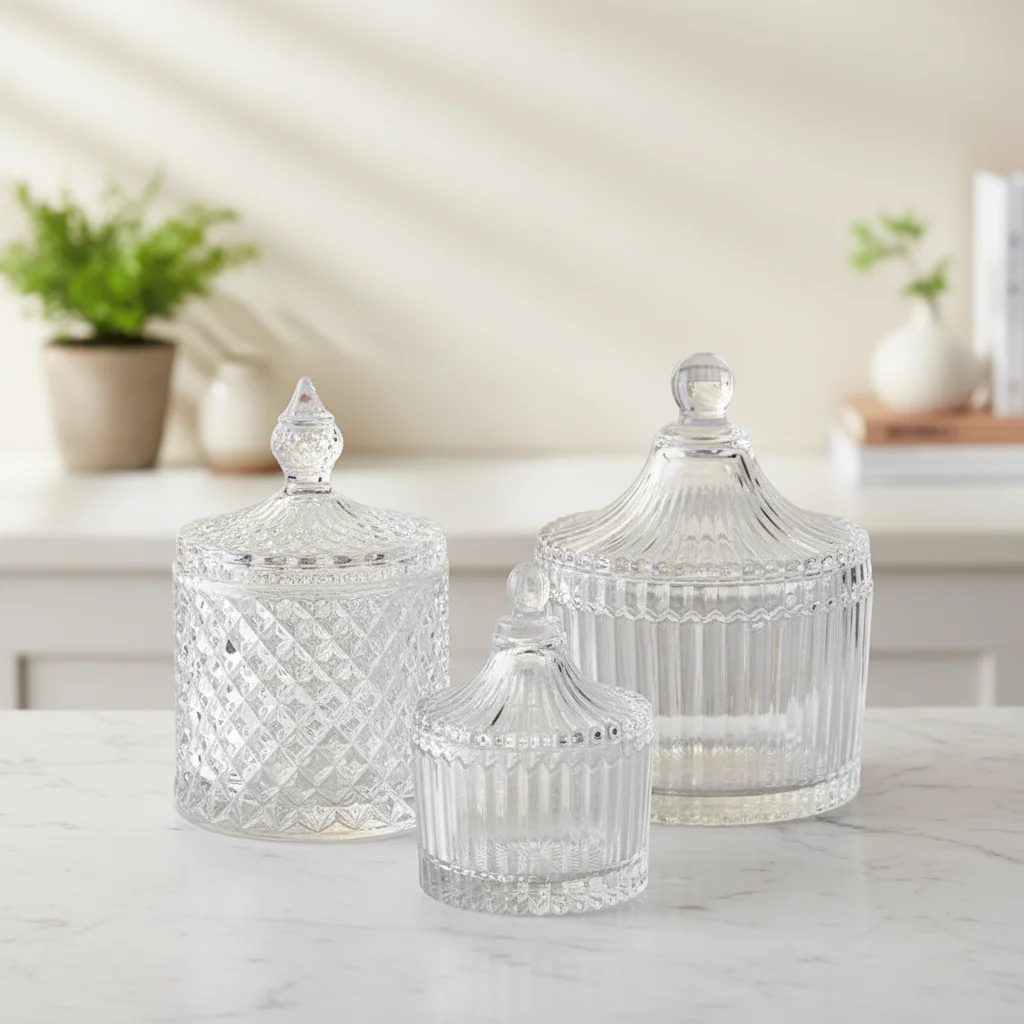 Empty Glass Candle Jar with Li - Candle Making Glass Jars recensie en prijs