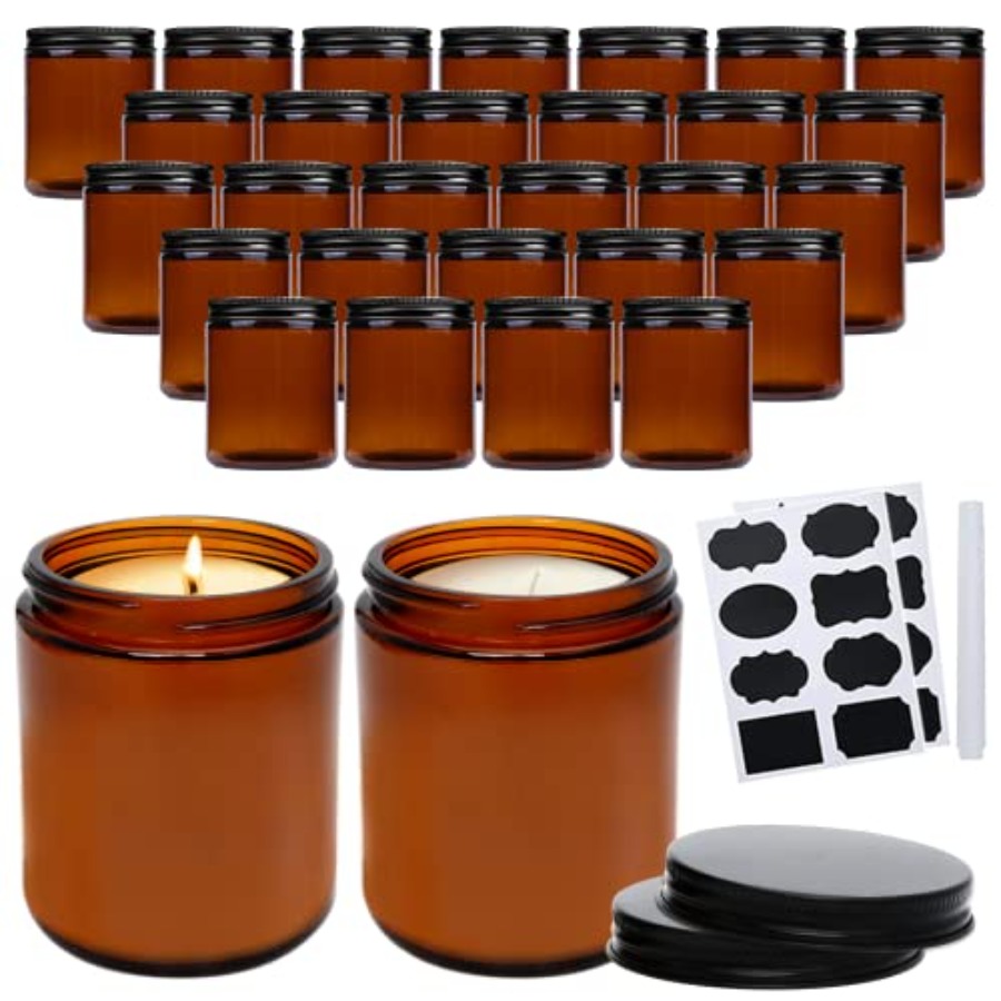 8oz Amber Candle Jars Set of 3 - Candle Making Glass Jars recensie en prijs