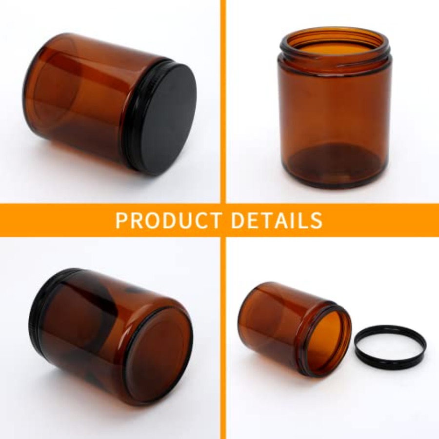 8oz Amber Candle Jars Set of 3 - Candle Making Glass Jars recensie en prijs